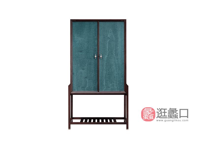 漾木家具工厂直营店餐厅酒柜乌丝檀木0660187酒柜