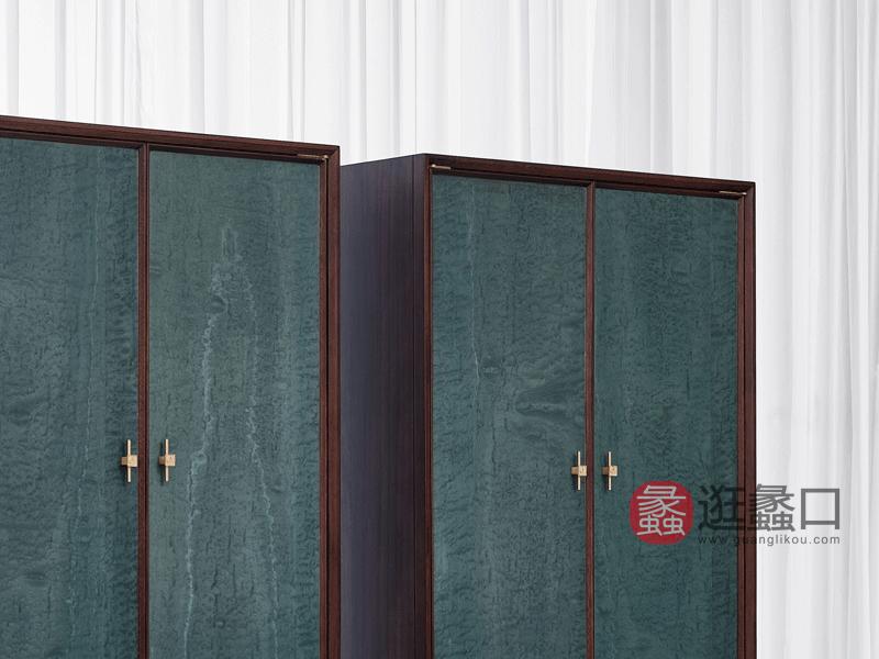 漾木家具工厂直营店餐厅酒柜乌丝檀木0660187酒柜