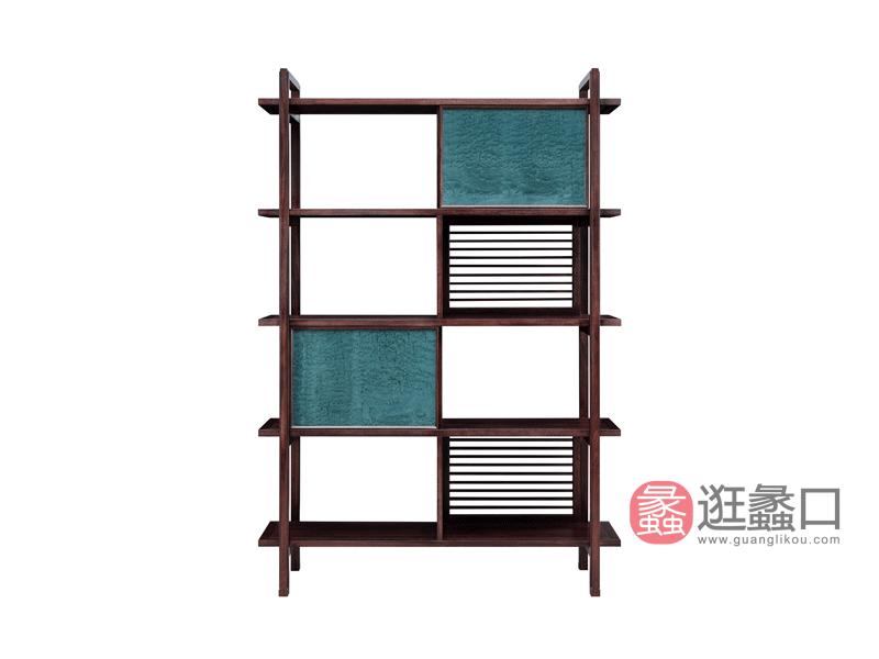 漾木家具工厂直营店书房书柜乌丝檀木0660188书柜