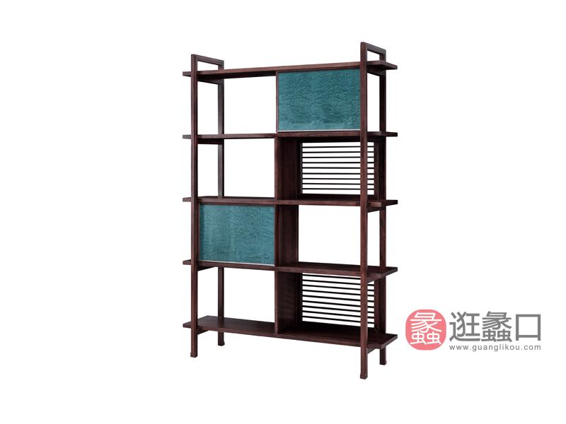 漾木家具工厂直营店书房书柜乌丝檀木0660188书柜