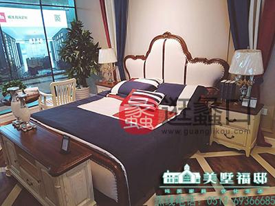 蠡口家具城美墅福邸家具美式卧室床软包靠背