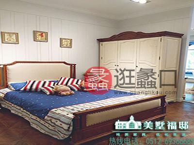 蠡口家具城美墅福邸家具美式卧室大床软包靠背