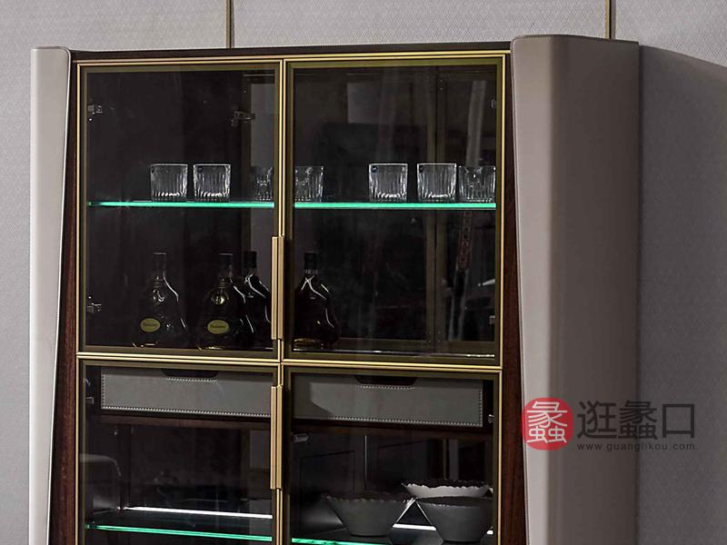 柏森-铂瑞轻奢餐厅实木酒柜BS010酒柜
