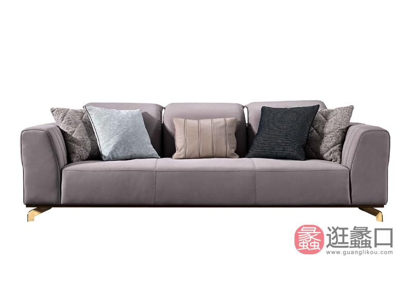 柏森-铂瑞客厅轻奢沙发BS012三人位沙发