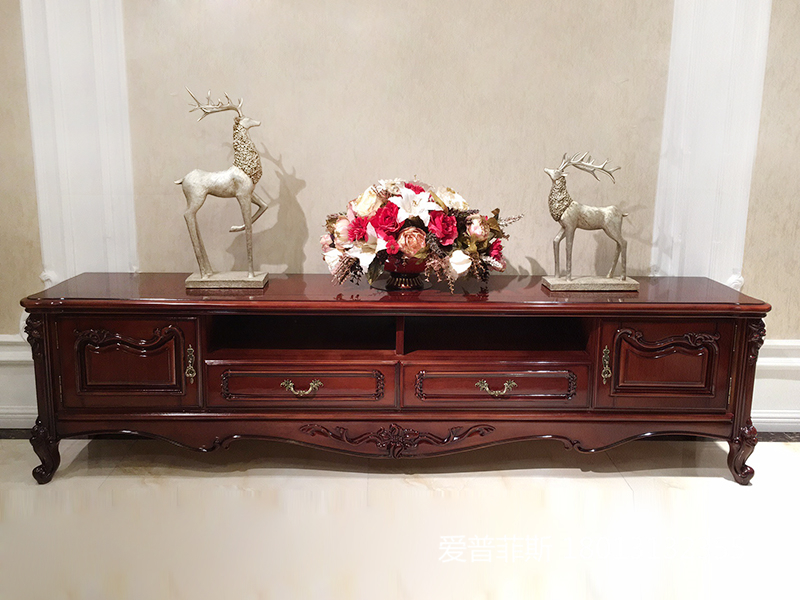 爱普菲斯家具欧式新古典客厅实木电视柜