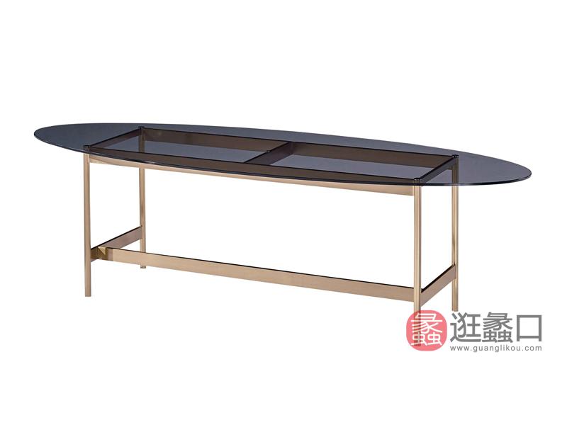 柏森-铂瑞轻奢客厅茶几椭圆茶几BS65茶几