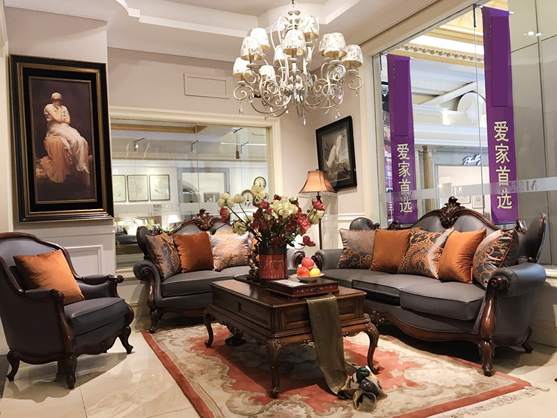 大森家私家具欧美客厅德国红榉木实木双人位/三人位/单人位沙发组合/茶几/新款