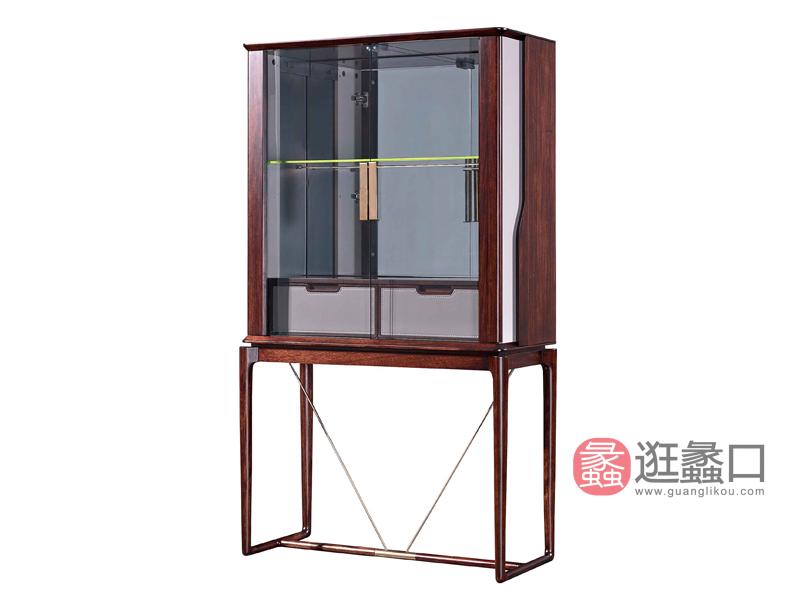 柏森-铂瑞轻奢餐厅实木酒柜BS085酒柜