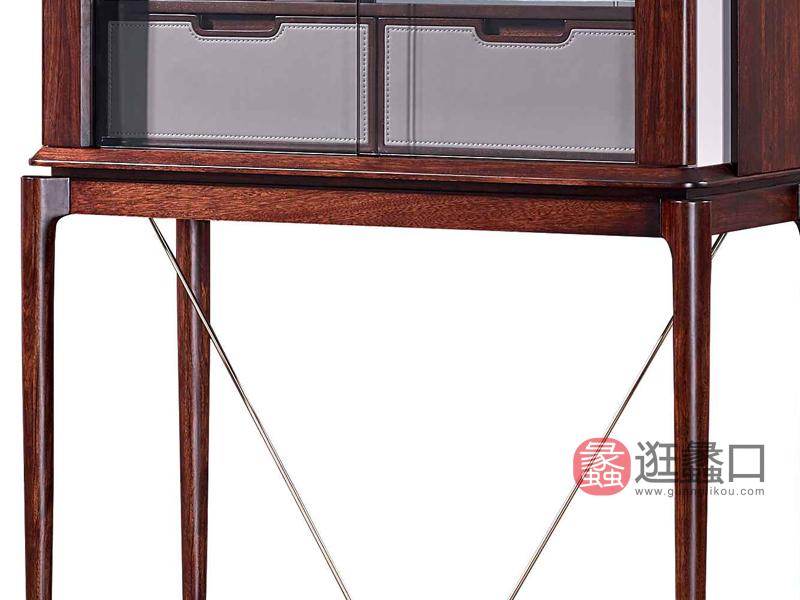 柏森-铂瑞轻奢餐厅实木酒柜BS085酒柜