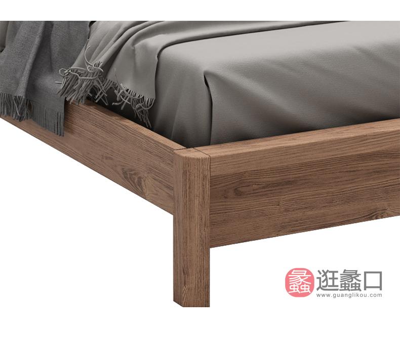 FaranCasa非然家居北美进口白蜡木卧室床2650041
