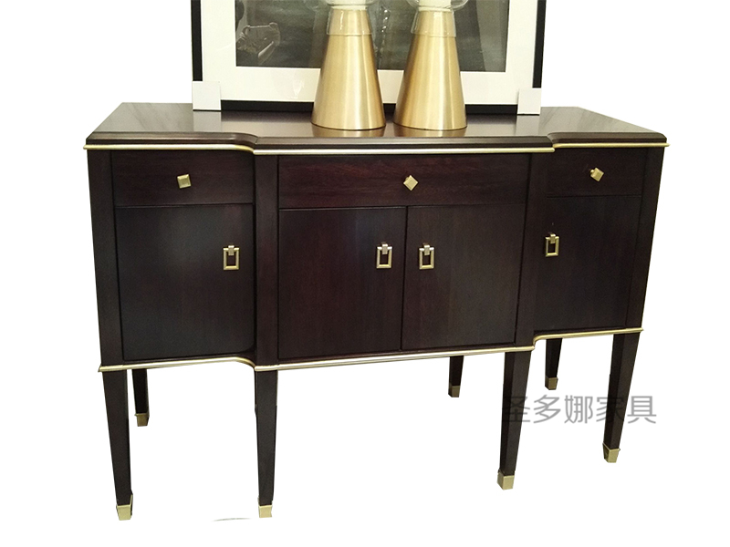 圣多娜·轻奢家具美式品质客厅桃花芯木实木餐边柜