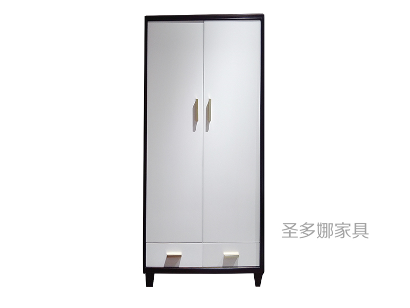 圣多娜·轻奢家具美式卧室桃花心木实木双门衣柜