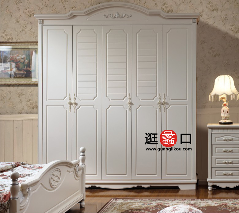 宝莱佳家居韩式五门衣柜