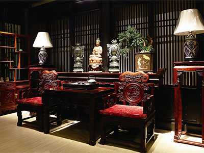 戴为红木家具·爵典家居中式（新中式）客厅红木雕花沙发组合