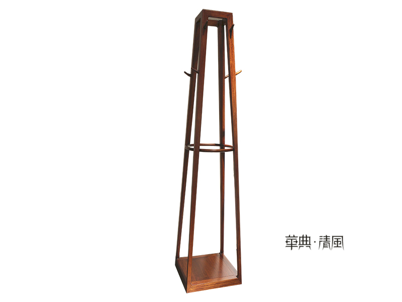 华典清风·欧尚格家居家具新中式卧室刺猬紫檀红木001衣帽架