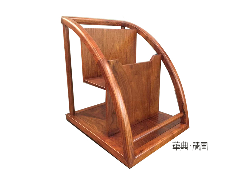 华典清风·欧尚格家居家具新中式书房实木刺猬紫檀006书报架