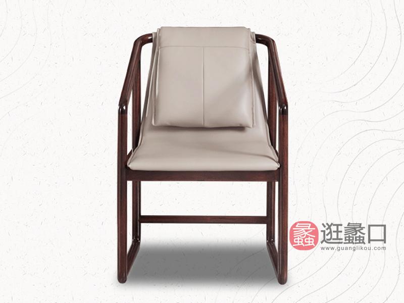 上臻家具新中式书房书桌椅新中式乌金木全实木【书椅580*590*830mm】E62​