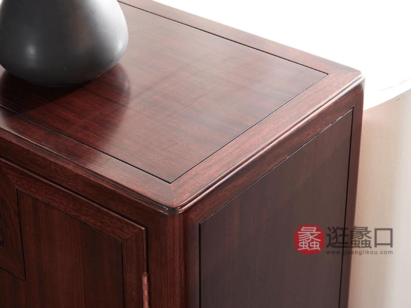 上臻家具新中式客厅鞋柜新中式乌金木全实木【鞋柜1000*420*1100mm】L01