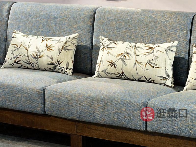 奥斯汀家具美式套房实木家具布艺沙发999#沙发