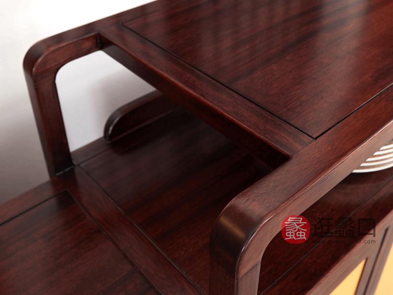 上臻家具新中式餐厅餐边柜新中式乌金木全实木【餐边柜1700*400*1050mm】J01