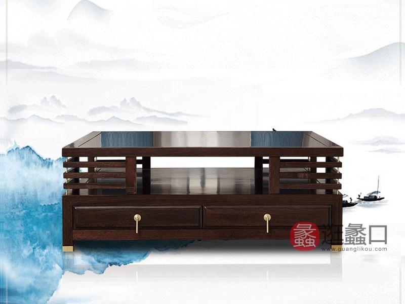悦木家具新中式客厅茶几/边几/角几苏作工艺新中式茶几YF68