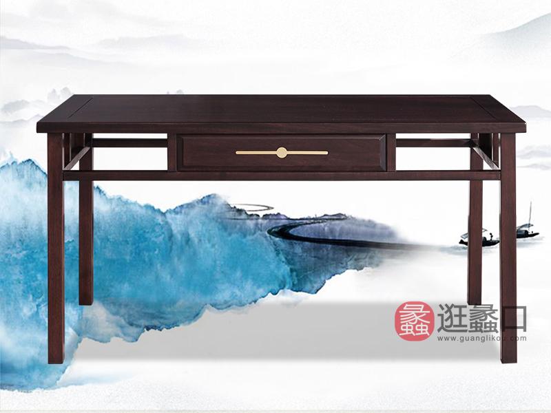 悦木家具新中式餐厅餐桌椅YF18实木餐桌椅组合套装 新中式餐桌 全实木金檀木 吃饭桌 ​