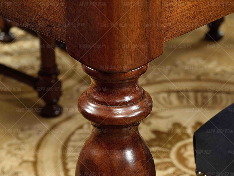 爵典家居·融峰国际家居-艾加里梵美餐厅桃花芯木波士顿长方餐台AJ03-I4M/无扶手餐椅AJ03-K