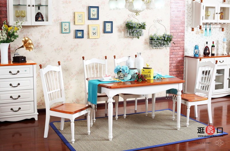 田园森林 地中海风格 餐厅家具 橡木实木餐桌椅(1桌6椅) 田园森林 地中海风格 餐厅家具 橡木实木餐桌椅(1桌6椅)