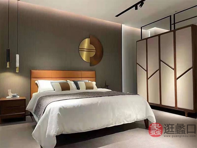 蠡口家具城木质感家具·工厂直营店北美黑胡桃木卧室床111床