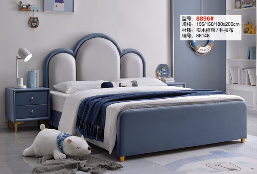 森林儿童家具实木框架/科技布儿童床3130017