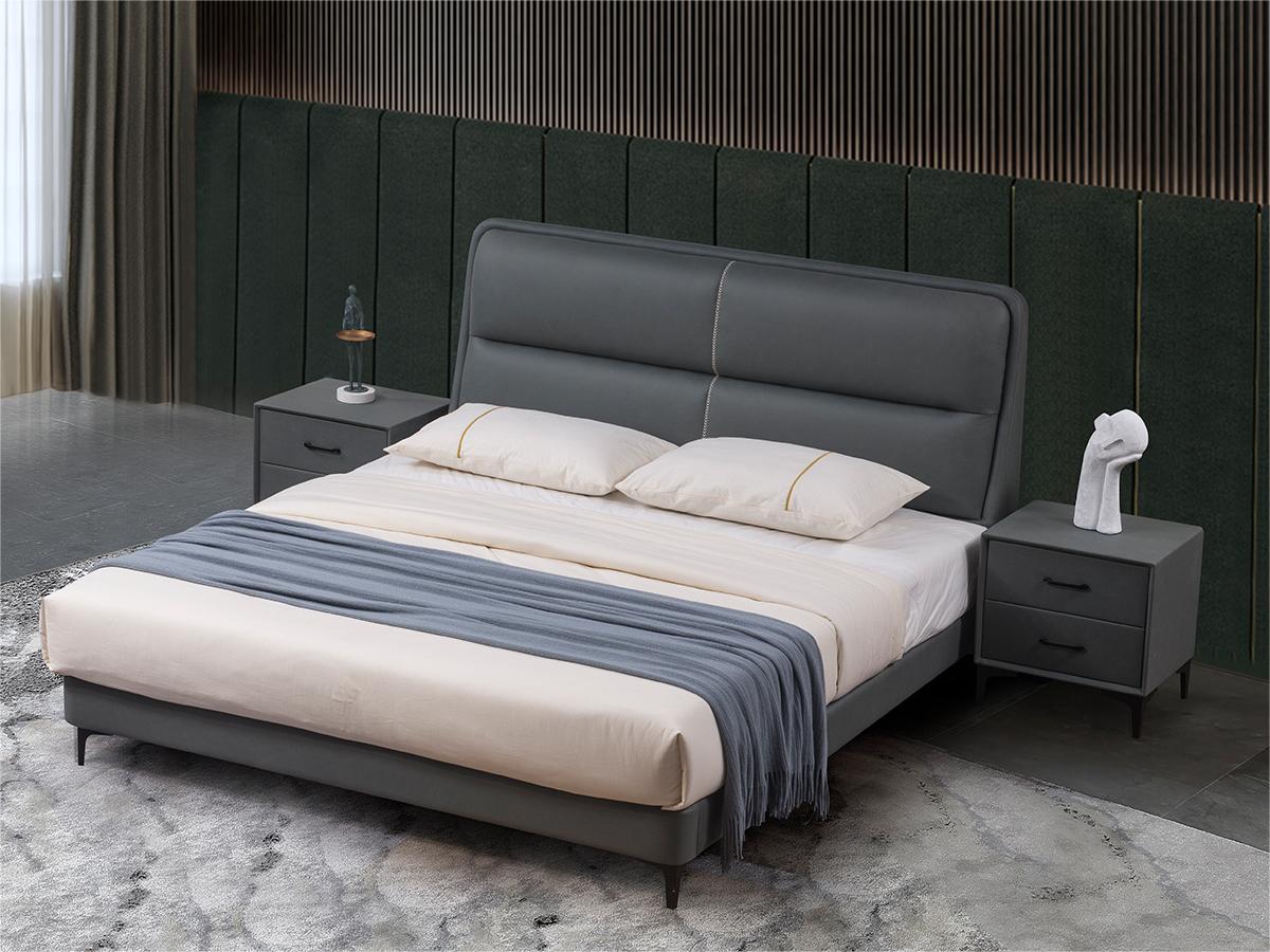 帷诺家具 现代简约风格科技布卧室床2560044