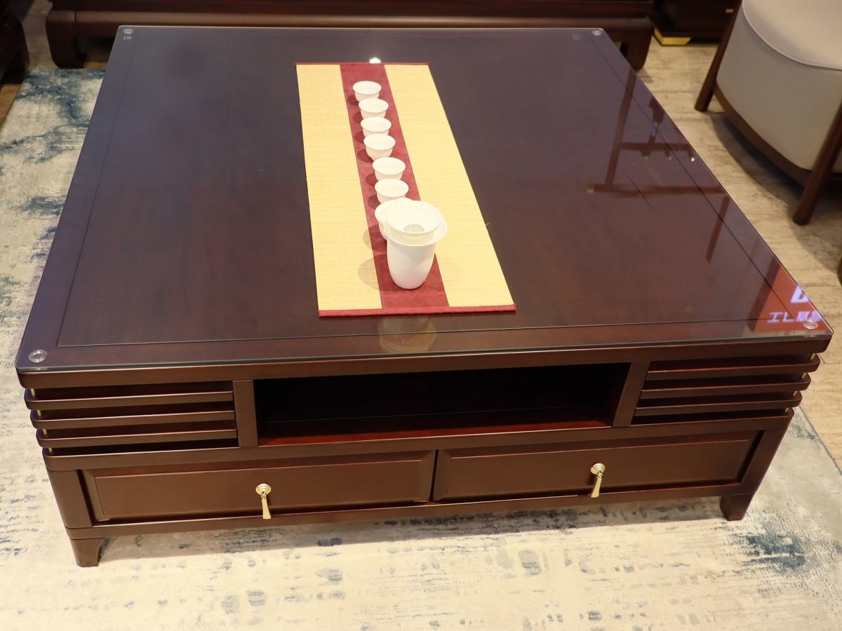 四季檀香新中式家具红檀木实木茶几2950003
