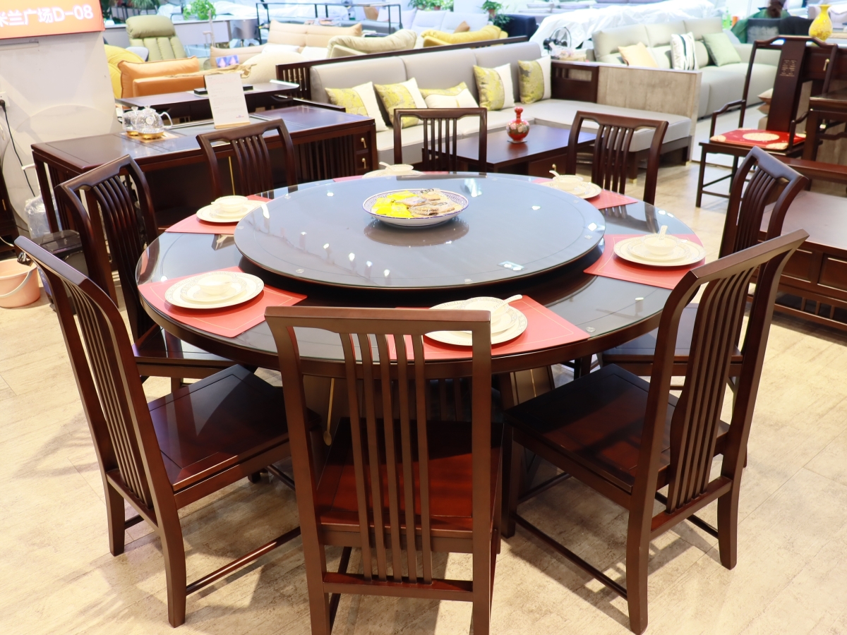 四季檀香新中式家具 红檀木实木餐桌2950008